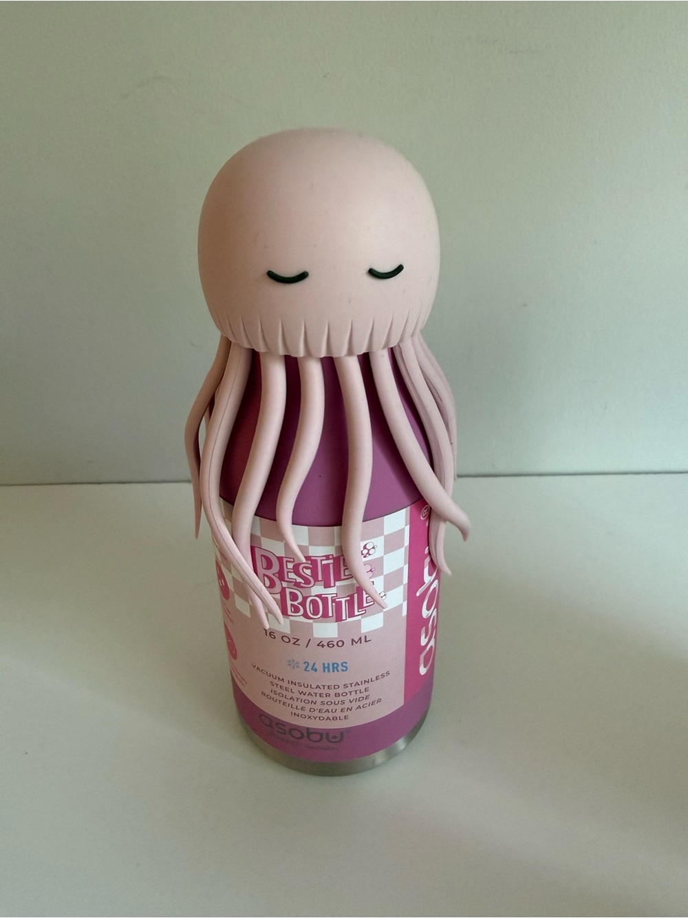 Asobu Bestie Insulated Stainless Steel Water Bottle 16oz Duck Jellyfish New - Picture 3 of 5
